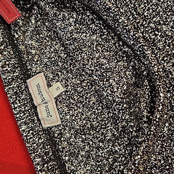 june and hudson black gold metallic straight skirt S NWT party prom dancing - Picture 4 of 5